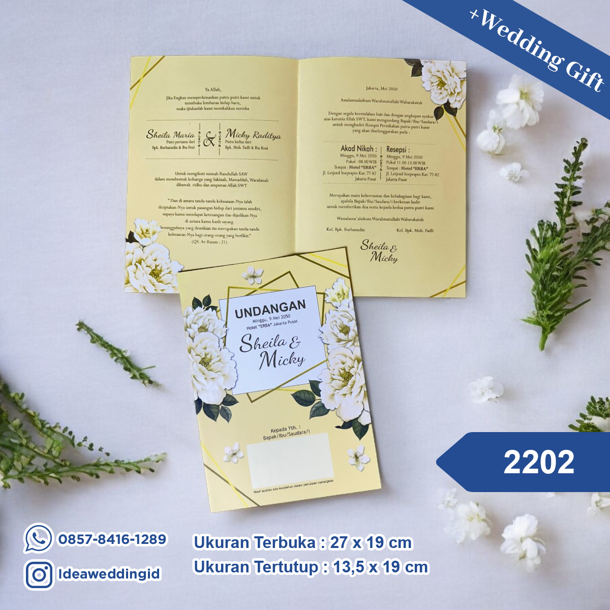 Undangan Pernikahan Cetak 2202