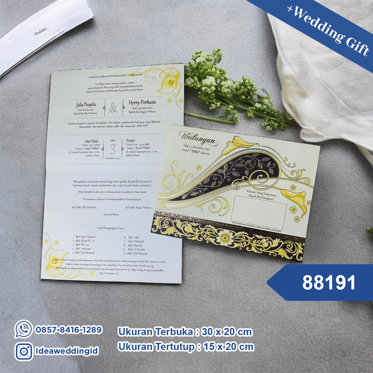Undangan Pernikahan Cetak 88191