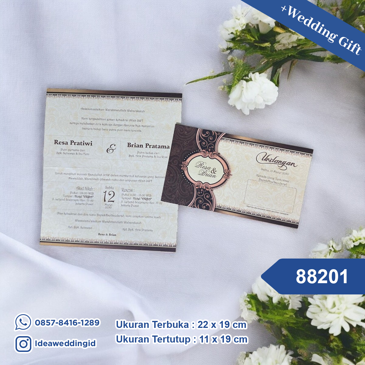 Undangan Pernikahan Cetak 88201