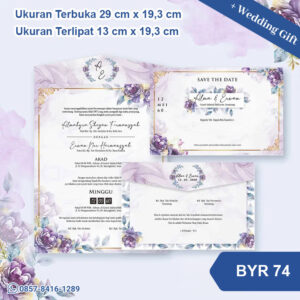 Undangan Pernikahan Cetak BYR 74
