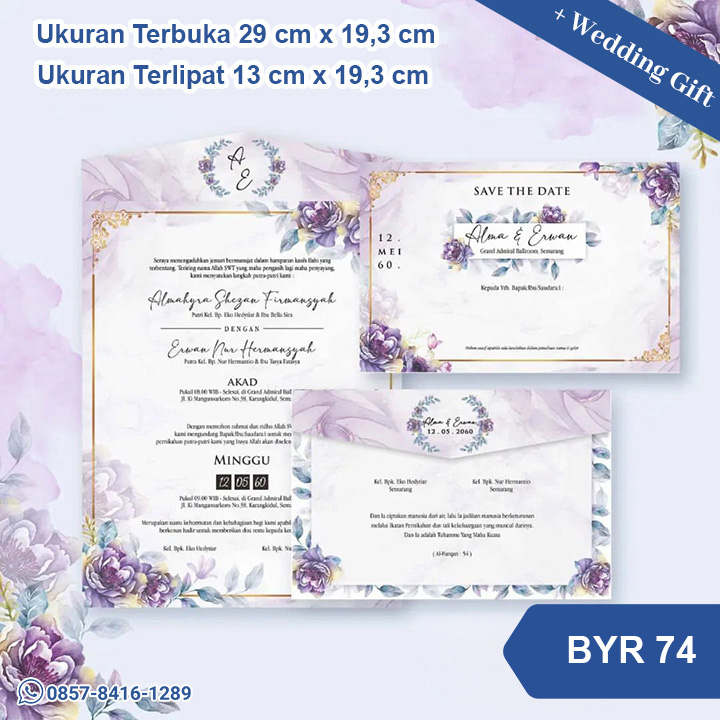 Undangan Pernikahan Cetak BYR 74