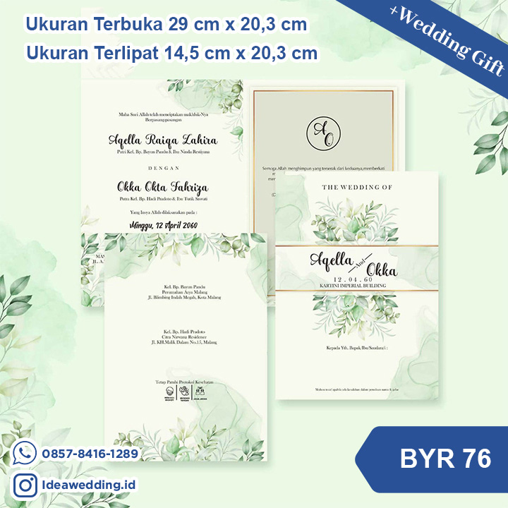 Undangan Pernikahan Cetak BYR 76