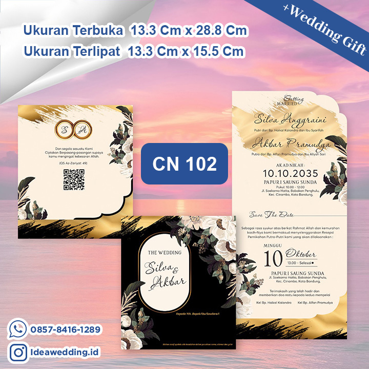 Undangan Pernikahan Cetak CN 102