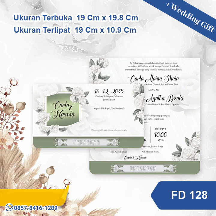 Undangan Pernikahan Cetak FD 128