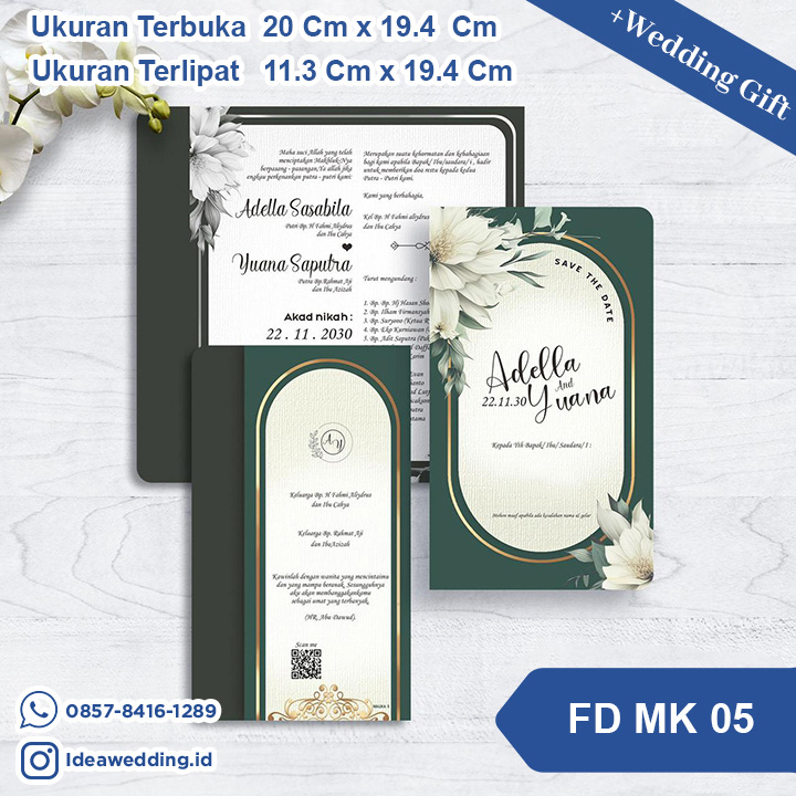 Undangan Pernikahan Cetak FD MK 05