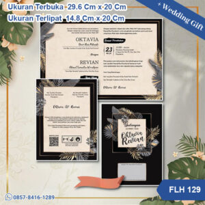 Undangan Pernikahan Cetak FLH 129