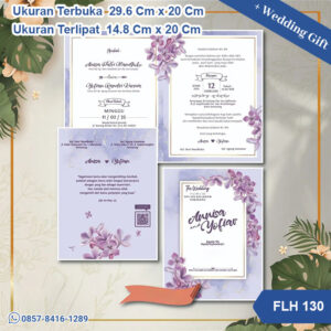 Undangan Pernikahan Cetak FLH 130