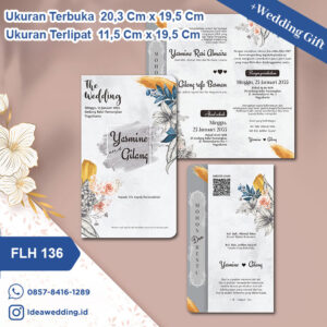 Undangan Pernikahan Cetak FLH 136