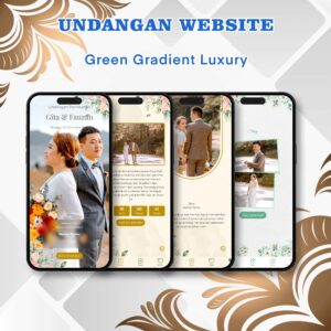 Undangan Website Pernikahan Green Gradient Luxury