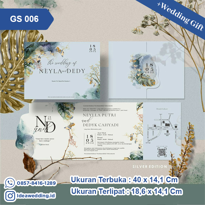 Undangan Pernikahan Cetak GS 006