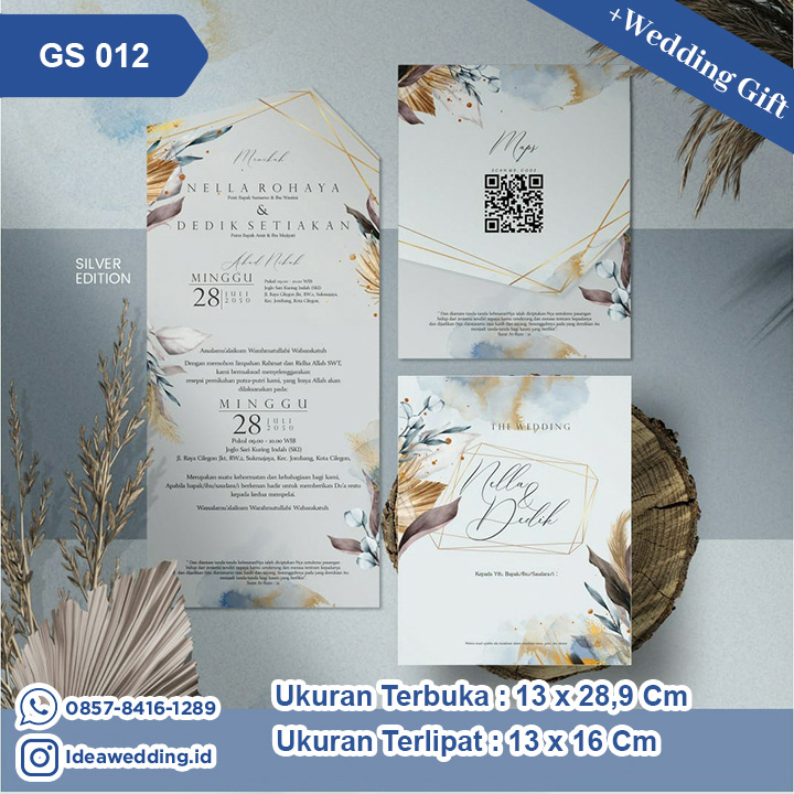 Undangan Pernikahan Cetak GS 012