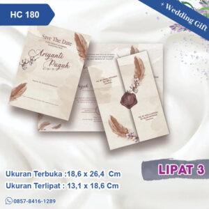Undangan Pernikahan Cetak HC 180