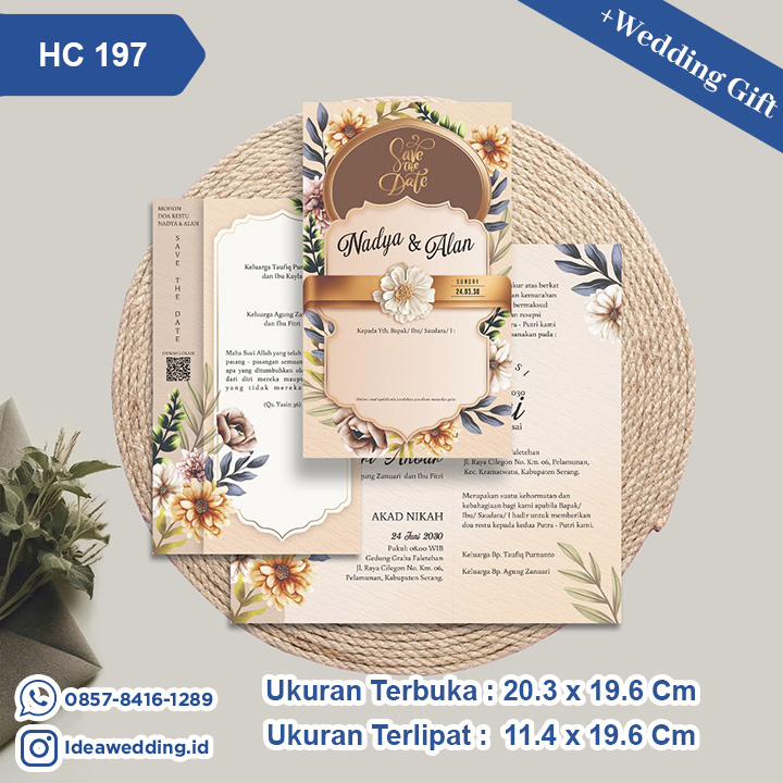 Undangan Pernikahan Cetak HC 197