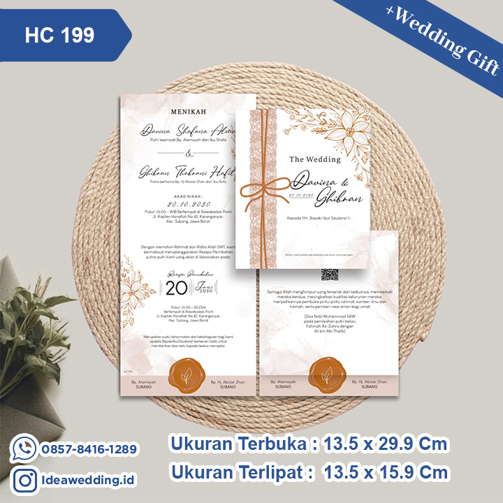 Undangan Pernikahan Cetak HC 199