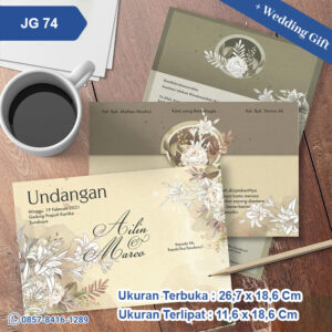 Undangan Pernikahan Cetak JG 74