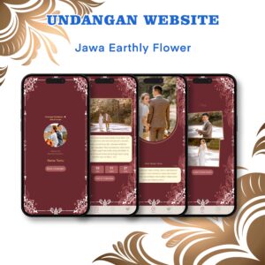 Undangan Website Pernikahan Jawa Earthly Flower