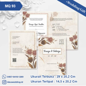 Undangan Pernikahan Cetak MQ 93