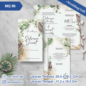 Undangan Pernikahan Cetak MQ 96