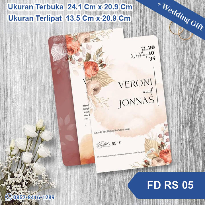 Undangan Pernikahan Cetak FD RS 05