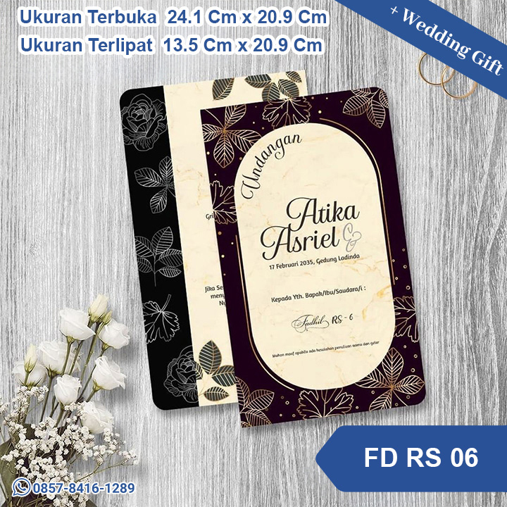 Undangan Pernikahan Cetak FD RS 06