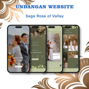 Undangan Website Pernikahan Sage Rose of Valley