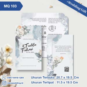 Undangan Pernikahan Cetak MQ 103