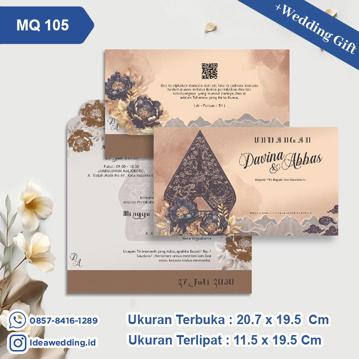 Undangan Pernikahan Cetak MQ 105