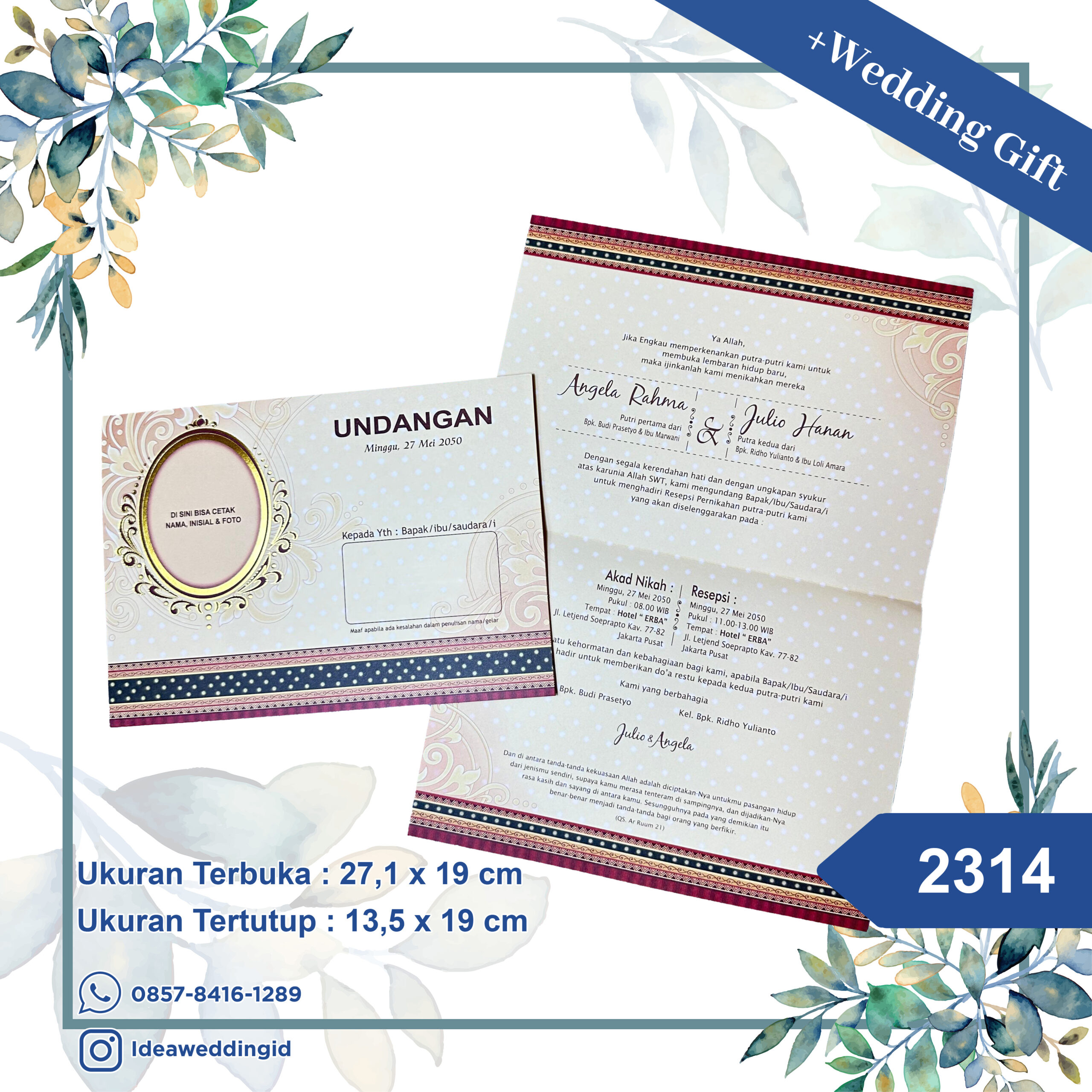 Undangan Pernikahan Cetak 2314
