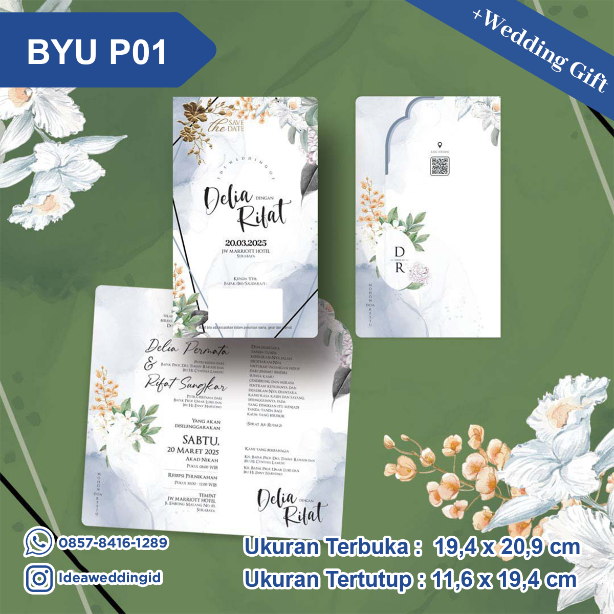 Undangan Pernikahan Cetak BYU P01