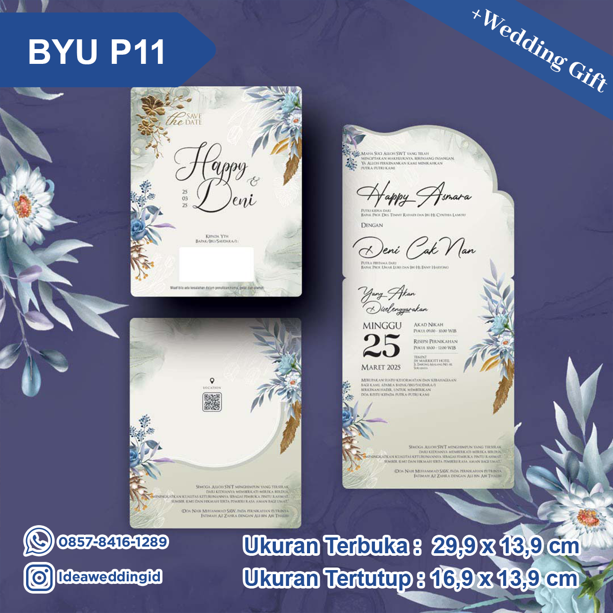 Undangan Pernikahan Cetak BYU P11