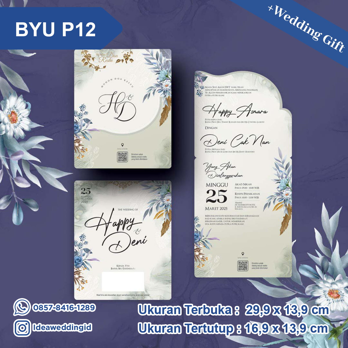 Undangan Pernikahan Cetak BYU P12