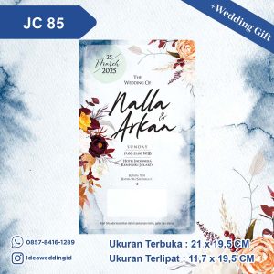 Undangan Pernikahan Cetak JC 85